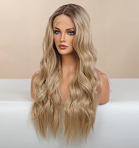 Faded Ombre Platinum Blonde Lace Front Wig - Image 96