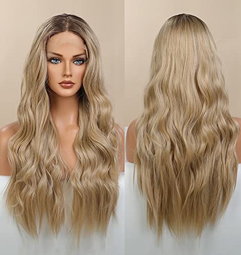 Faded Ombre Platinum Blonde Lace Front Wig - Image 98