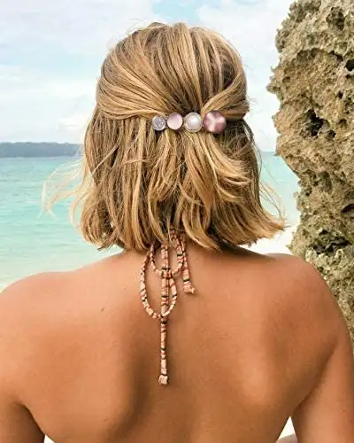 Faux Pearl Clips and Pins Hair Barrettes Set - Image 6