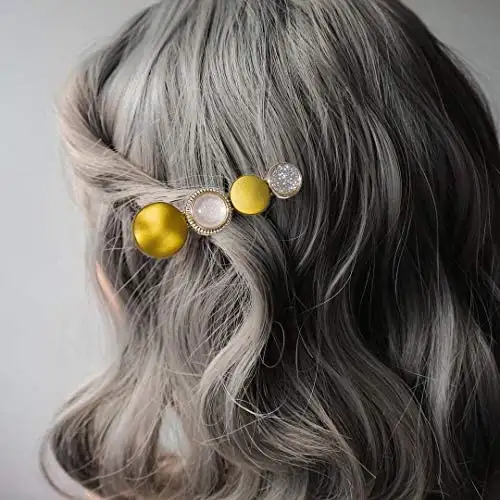 Faux Pearl Clips and Pins Hair Barrettes Set - Image 7