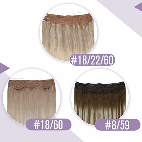 Fish Line Halo Hair Extensions with Clips - Image 10