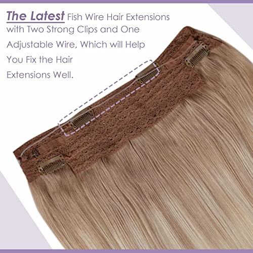 Fish Line Halo Hair Extensions with Clips - Image 11
