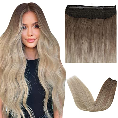 Fish Line Halo Hair Extensions with Clips - Image 15