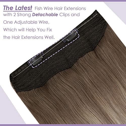 Fish Line Halo Hair Extensions with Clips - Image 17