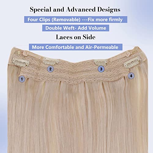 Fish Line Halo Hair Extensions with Clips - Image 24
