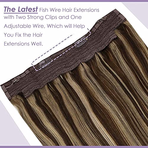 Fish Line Halo Hair Extensions with Clips - Image 29