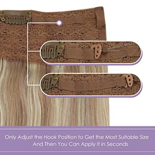 Fish Line Halo Hair Extensions with Clips - Image 30