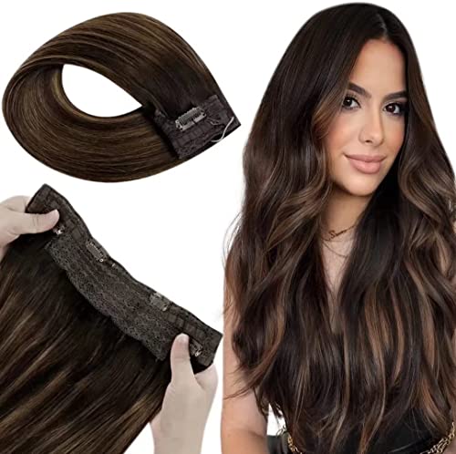 Fish Line Halo Hair Extensions with Clips - Image 35