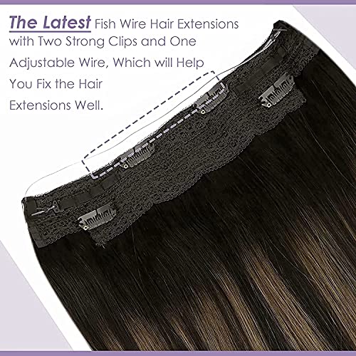 Fish Line Halo Hair Extensions with Clips - Image 38