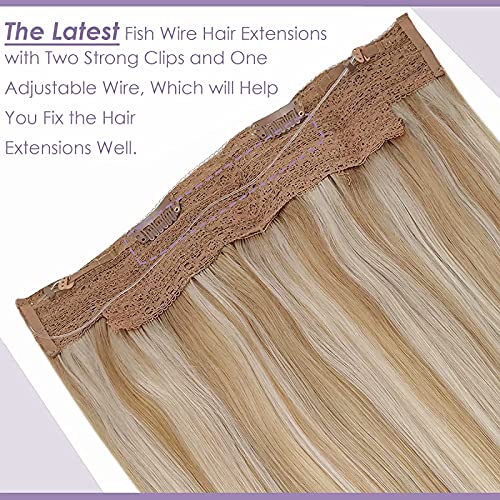 Fish Line Halo Hair Extensions with Clips - Image 4