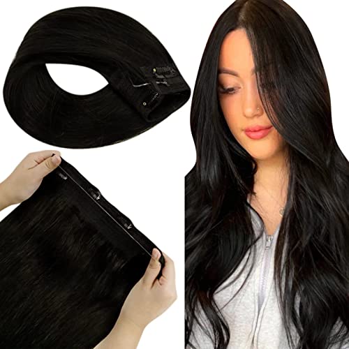 Fish Line Halo Hair Extensions with Clips - Image 41