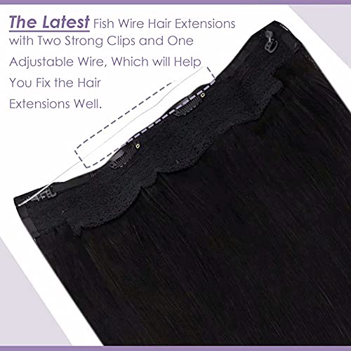 Fish Line Halo Hair Extensions with Clips - Image 43