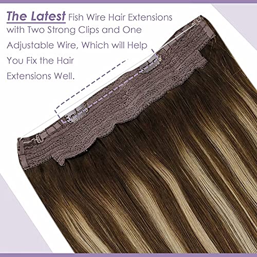 Fish Line Halo Hair Extensions with Clips - Image 48