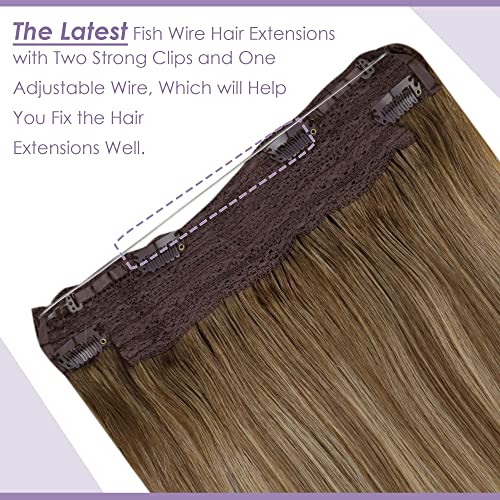 Fish Line Halo Hair Extensions with Clips - Image 53