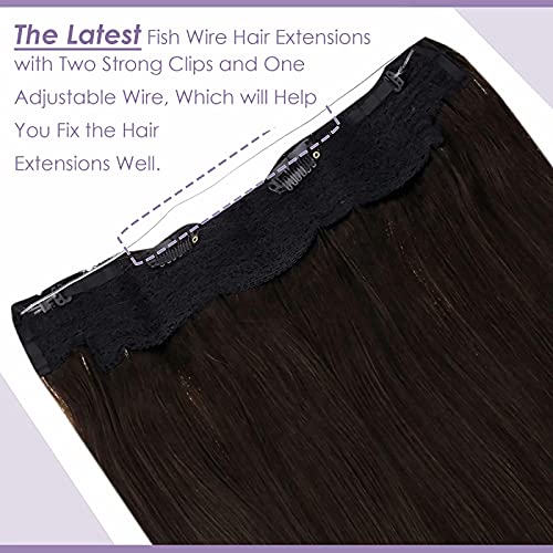 Fish Line Halo Hair Extensions with Clips - Image 59