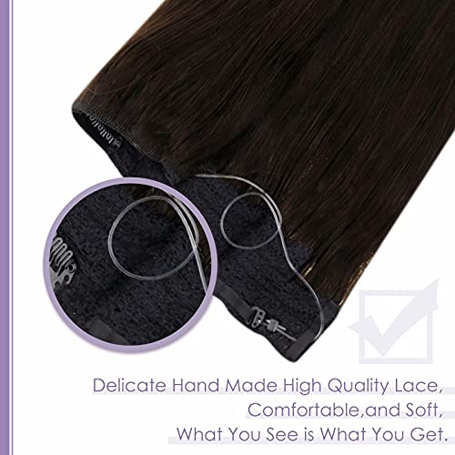 Fish Line Halo Hair Extensions with Clips - Image 60