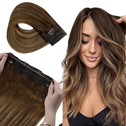 Fish Line Halo Hair Extensions with Clips - Image 61