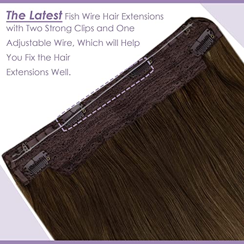 Fish Line Halo Hair Extensions with Clips - Image 64