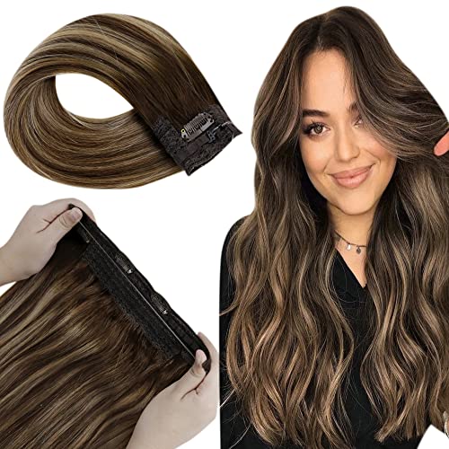 Fish Line Halo Hair Extensions with Clips - Image 76