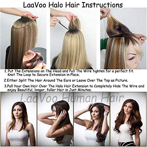 Fish Line Halo Hair Extensions with Clips - Image 81
