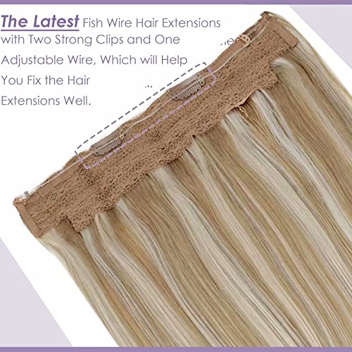 Fish Line Halo Hair Extensions with Clips - Image 86