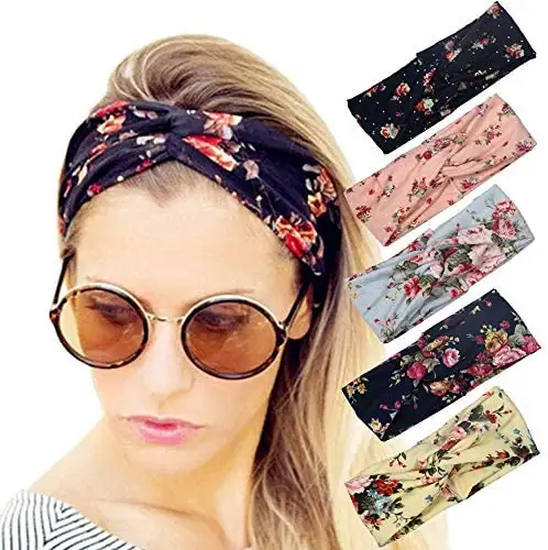 Head Band Hair Wrap Set - 5pcs - Image 4
