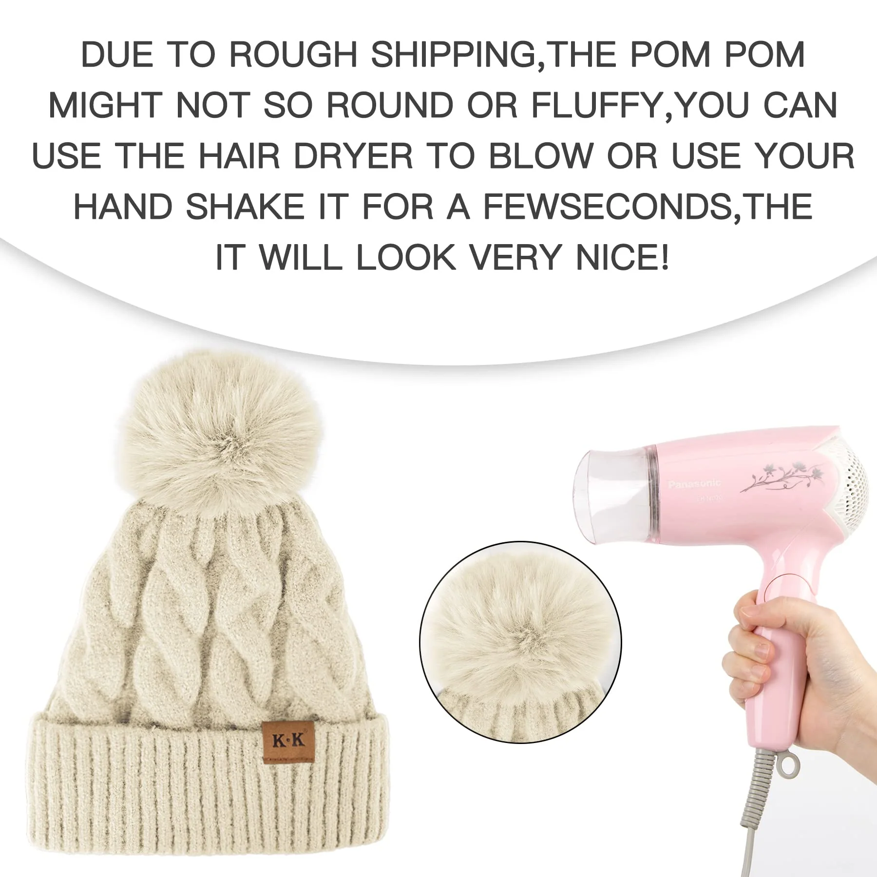 Fleece Knitted Winter Hat - Image 11