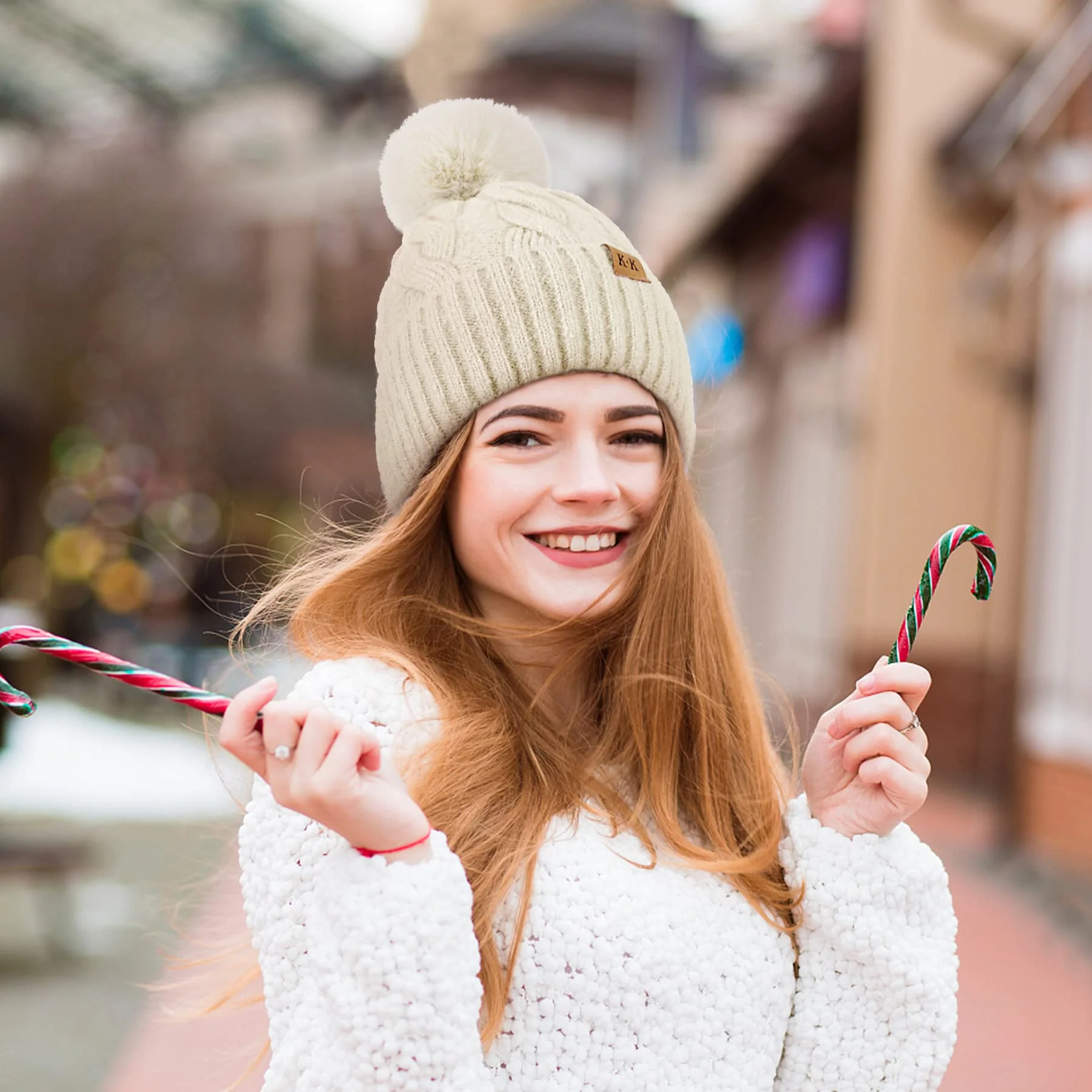 Fleece Knitted Winter Hat - Image 13