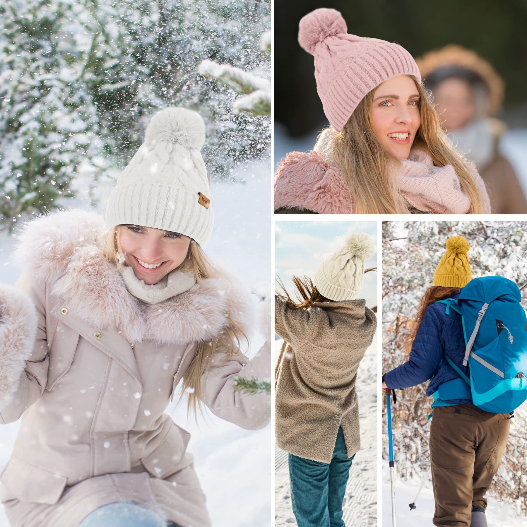 Fleece Knitted Winter Hat - Image 14