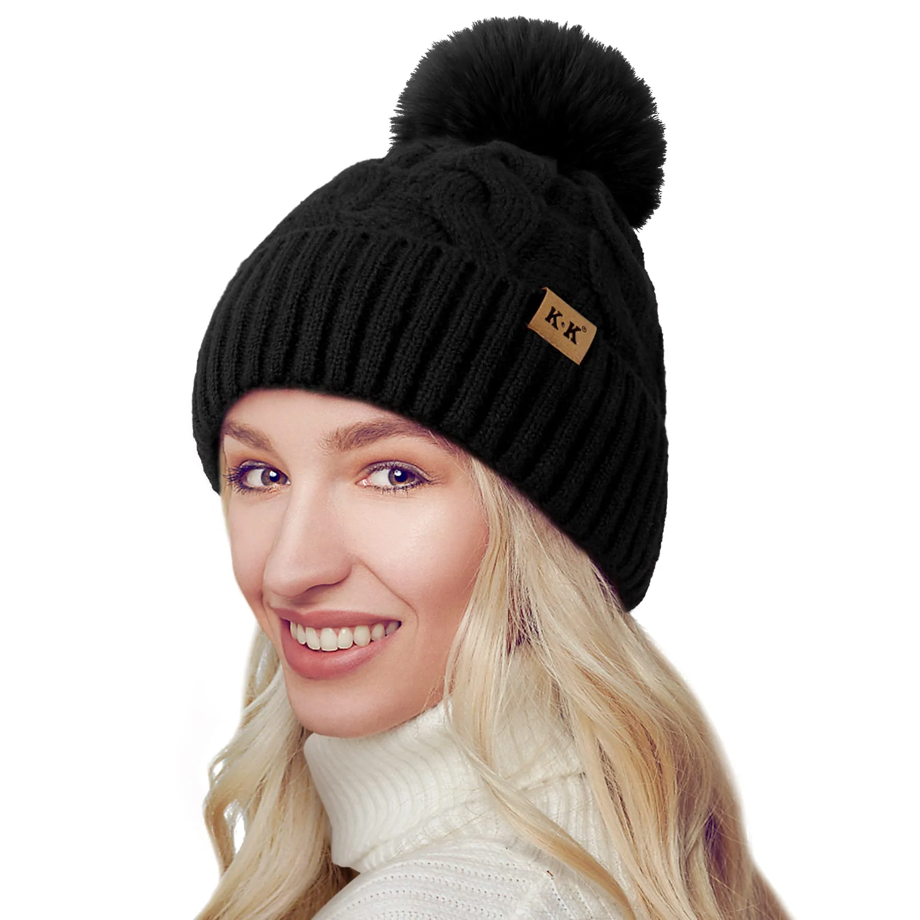 Fleece Knitted Winter Hat - Image 15