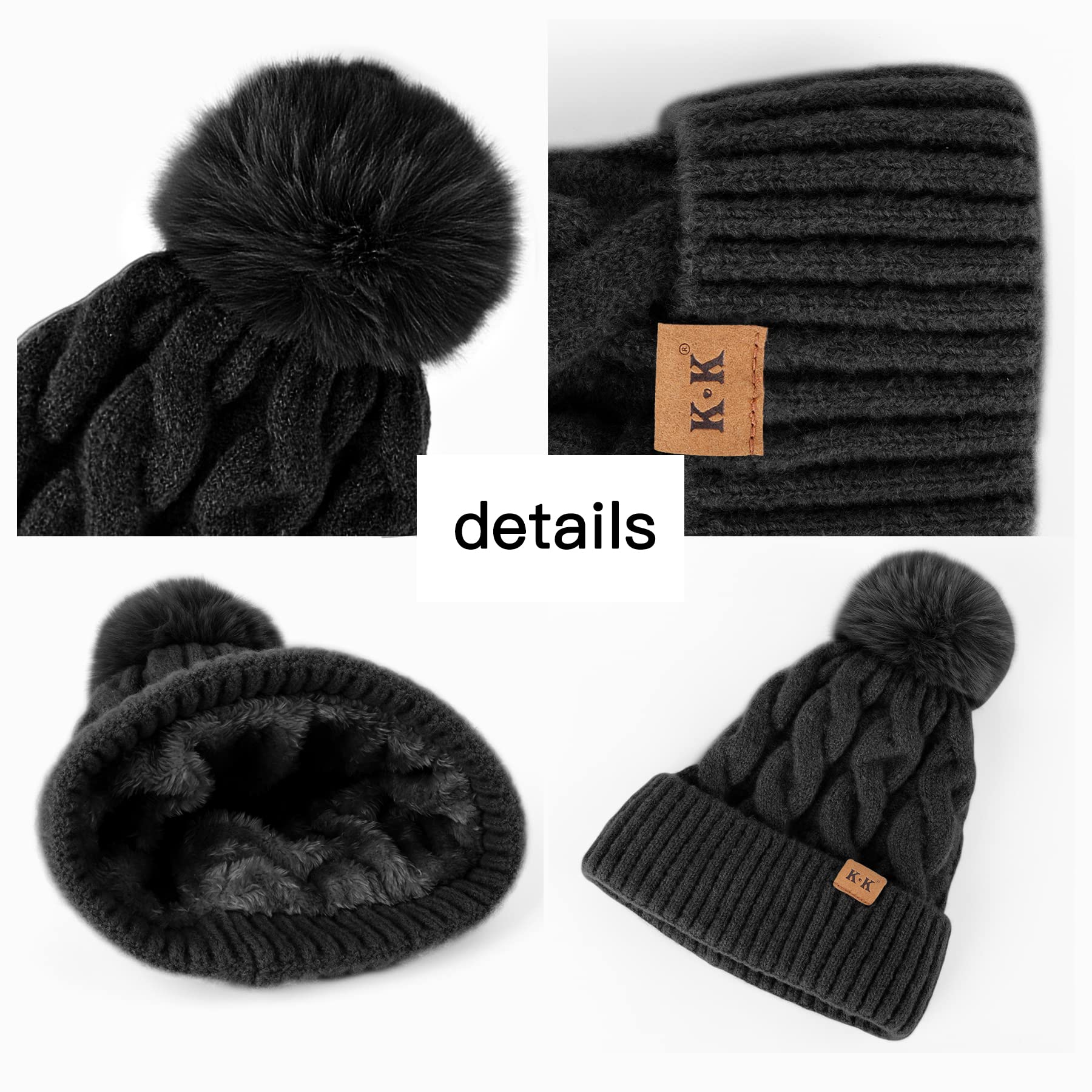 Fleece Knitted Winter Hat - Image 16
