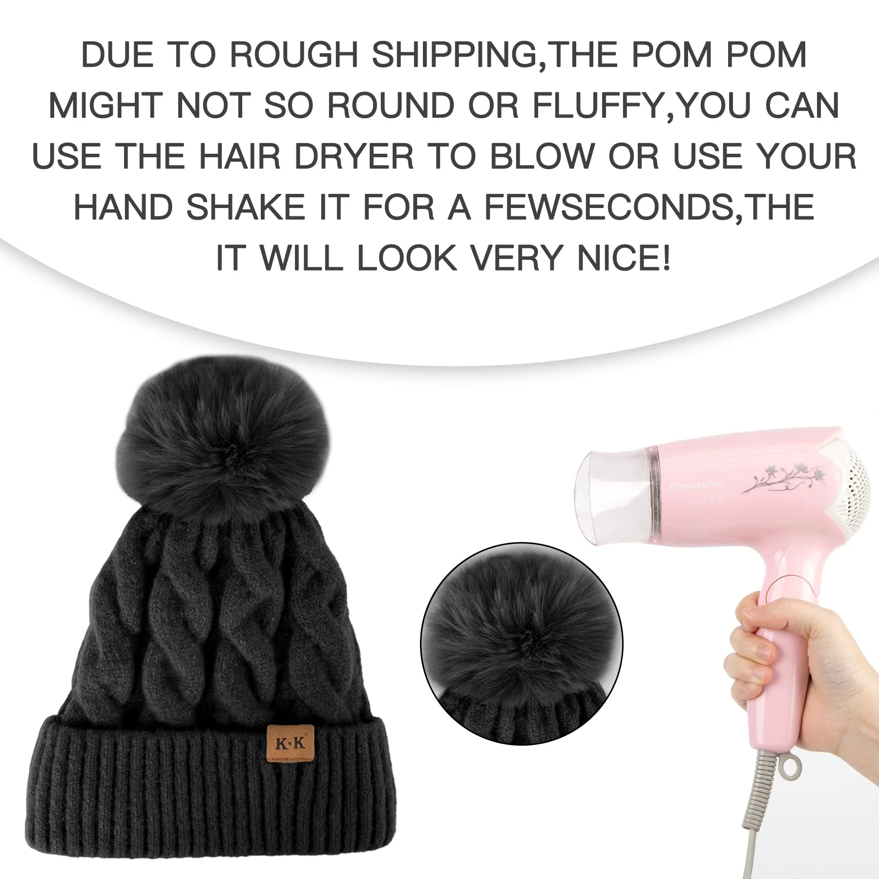 Fleece Knitted Winter Hat - Image 18