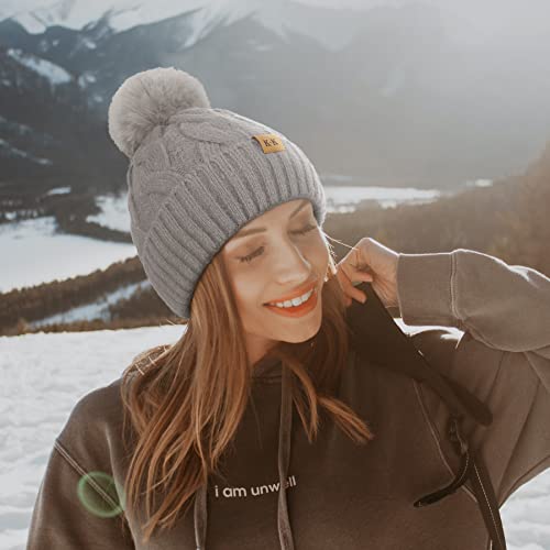 Fleece Knitted Winter Hat - Image 27
