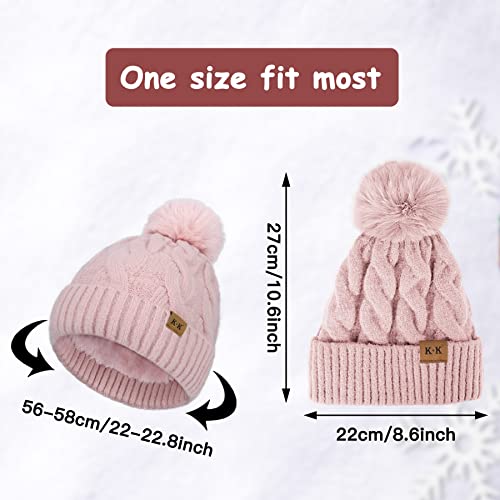Fleece Knitted Winter Hat - Image 3