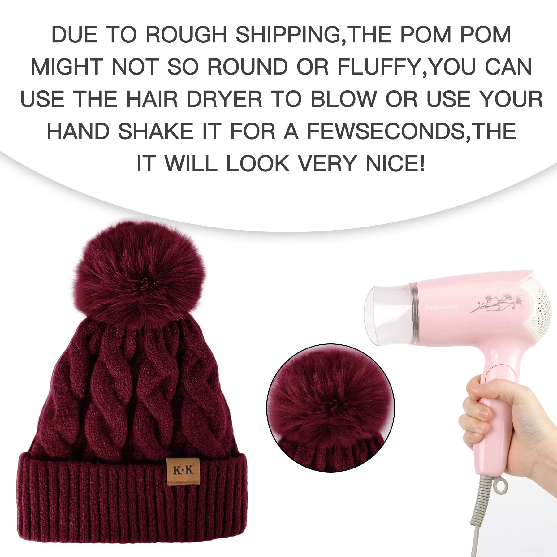 Fleece Knitted Winter Hat - Image 38