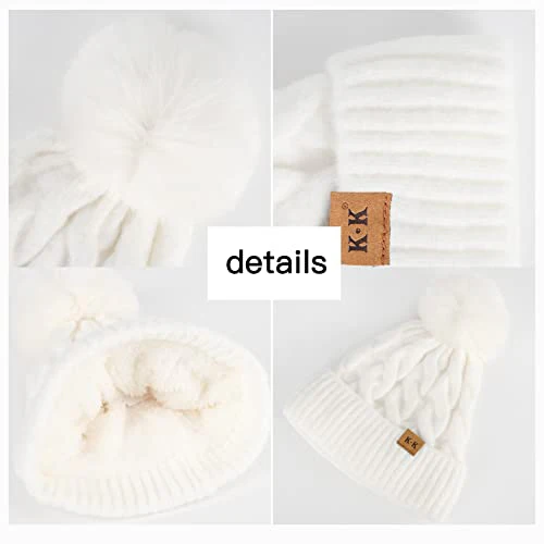 Fleece Knitted Winter Hat - Image 43
