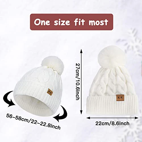 Fleece Knitted Winter Hat - Image 44