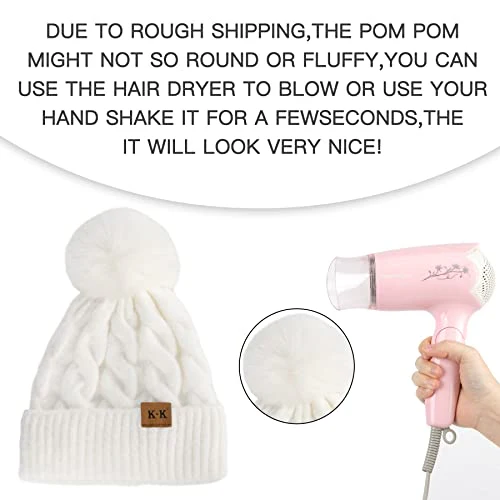 Fleece Knitted Winter Hat - Image 45