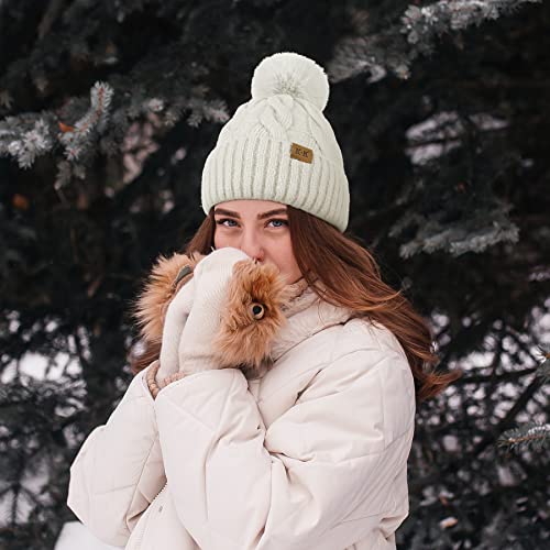 Fleece Knitted Winter Hat - Image 46
