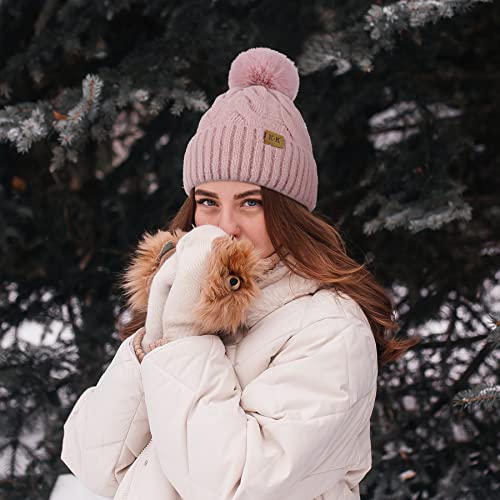 Fleece Knitted Winter Hat - Image 5
