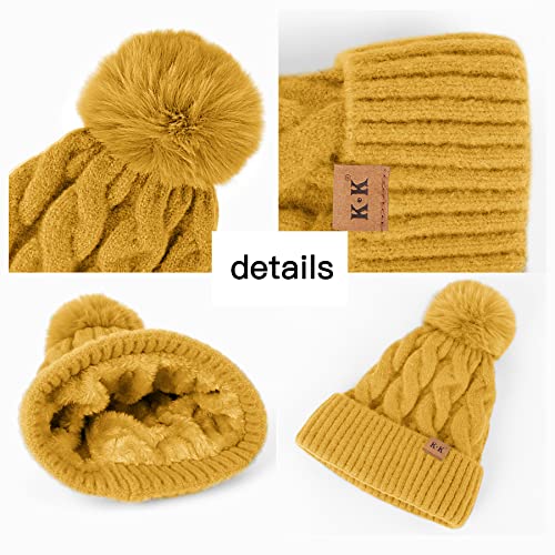 Fleece Knitted Winter Hat - Image 50