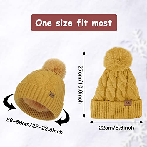 Fleece Knitted Winter Hat - Image 51