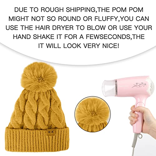 Fleece Knitted Winter Hat - Image 52