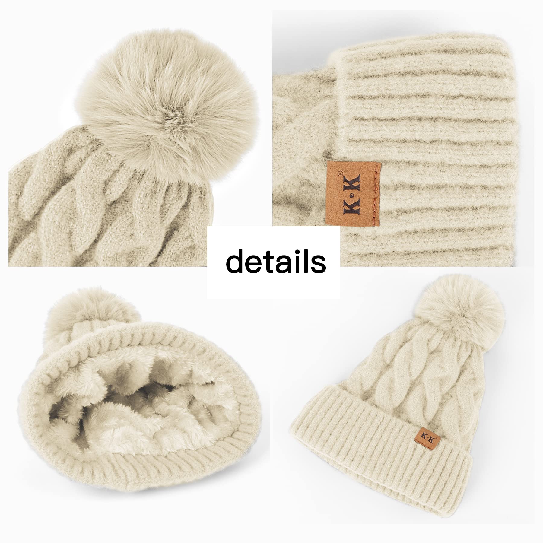 Fleece Knitted Winter Hat - Image 9