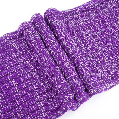 Fleece Lined Cable Knit Beanie Hat Scarf Glove Set - Image 16