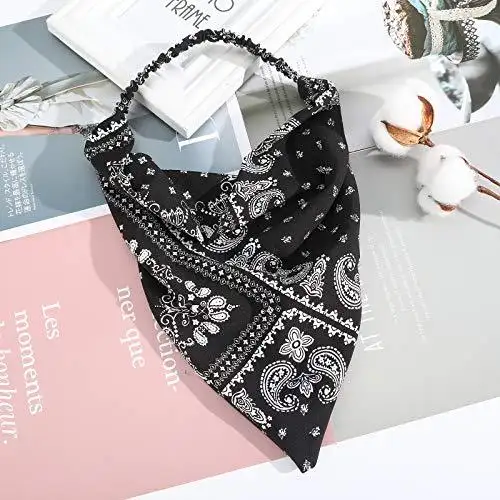 Floral Elastic Hair Kerchief Scarf - Gift Set of 3 - Image 14