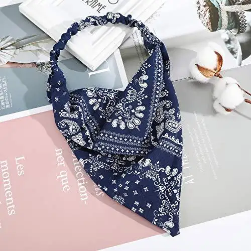 Floral Elastic Hair Kerchief Scarf - Gift Set of 3 - Image 15