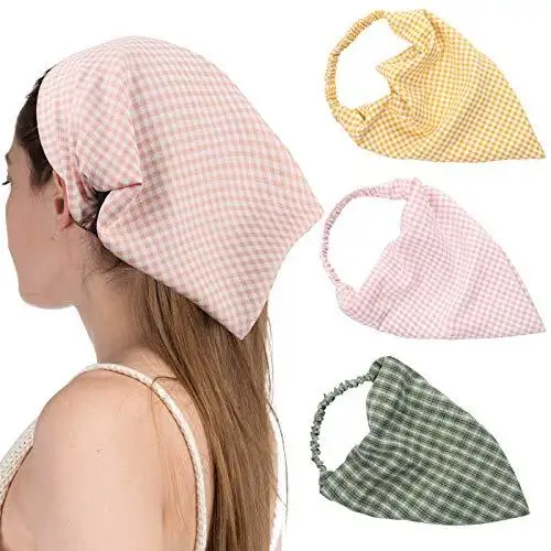 Floral Elastic Hair Kerchief Scarf - Gift Set of 3 - Image 17