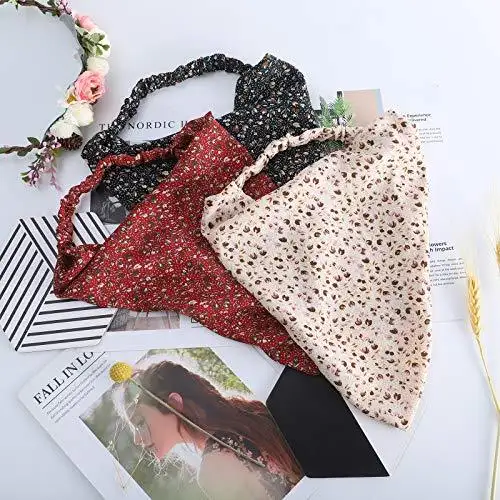Floral Elastic Hair Kerchief Scarf - Gift Set of 3 - Image 26