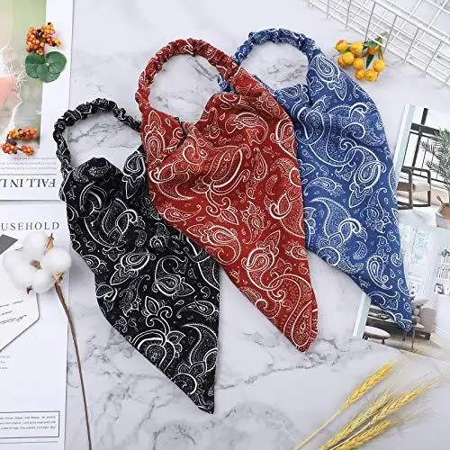 Floral Elastic Hair Kerchief Scarf - Gift Set of 3 - Image 31